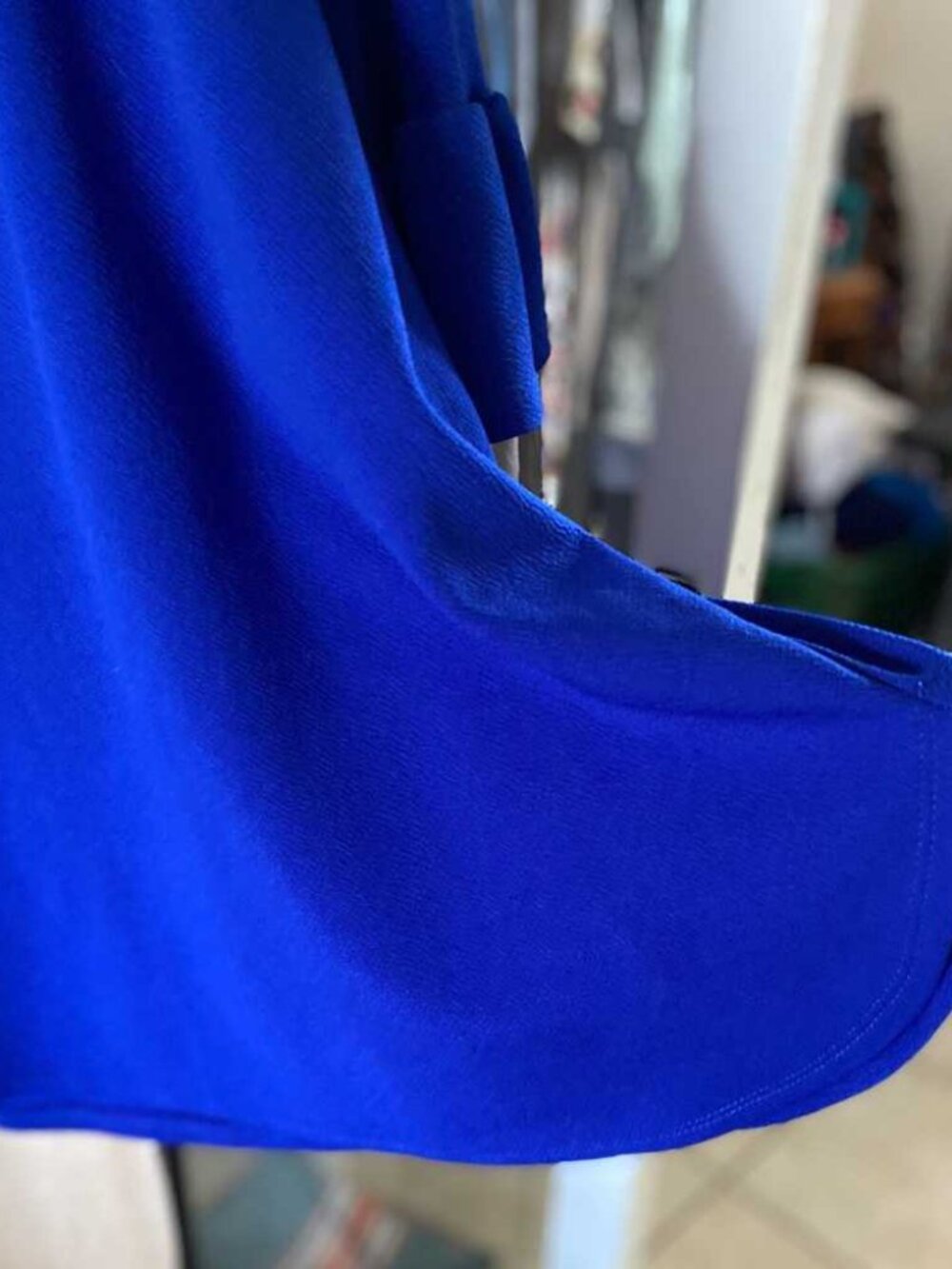 Cobalt blue bell sleeve blouse, 2X - Picture 4 of 4